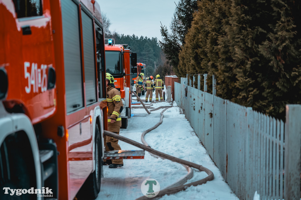 Pożar w gminie Cekcyn! Strażacy ruszyli do akcji w sobotę rano