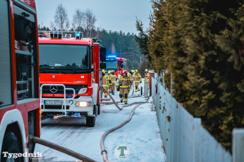 Pożar w gminie Cekcyn! Strażacy ruszyli do akcji w sobotę rano