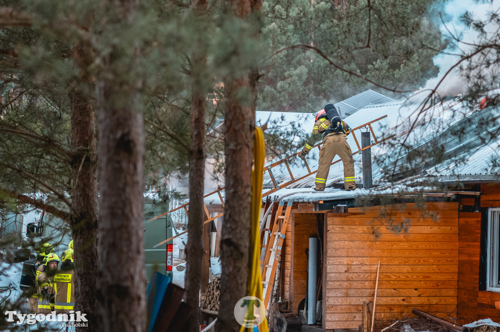 Pożar w gminie Cekcyn! Strażacy ruszyli do akcji w sobotę rano
