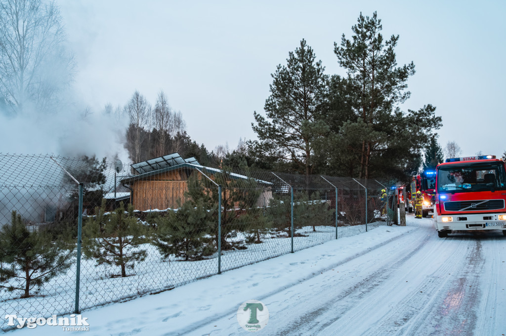 Pożar w gminie Cekcyn! Strażacy ruszyli do akcji w sobotę rano