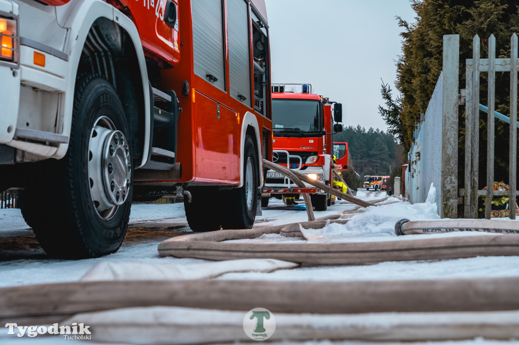 Pożar w gminie Cekcyn! Strażacy ruszyli do akcji w sobotę rano