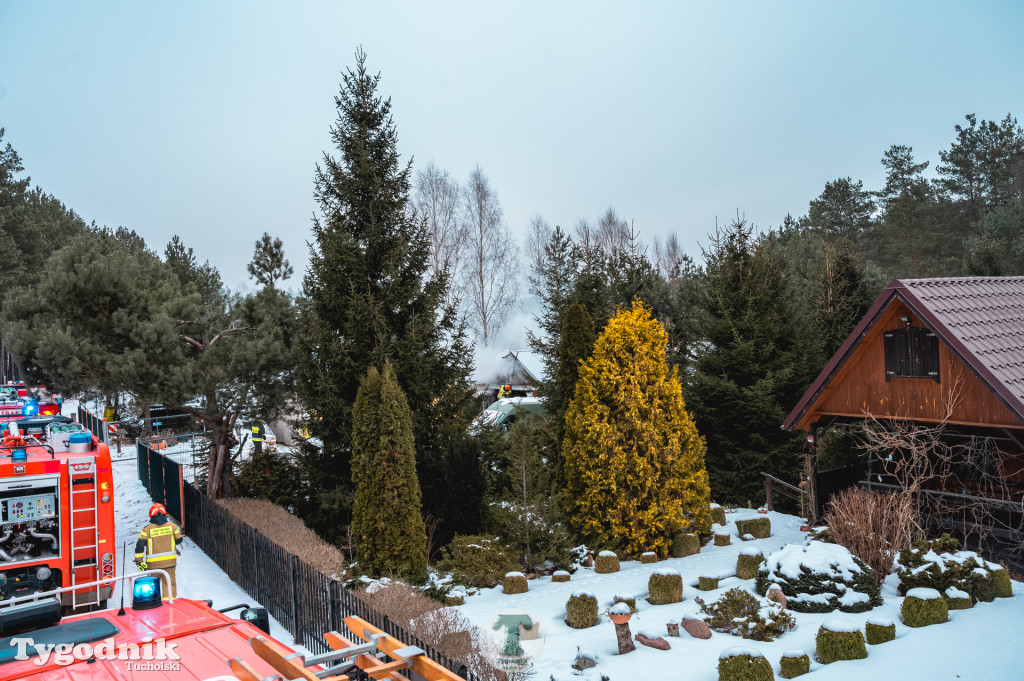 Pożar w gminie Cekcyn! Strażacy ruszyli do akcji w sobotę rano