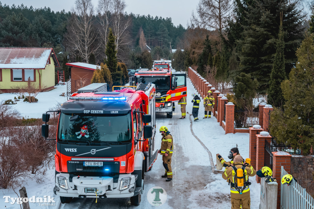Pożar w gminie Cekcyn! Strażacy ruszyli do akcji w sobotę rano