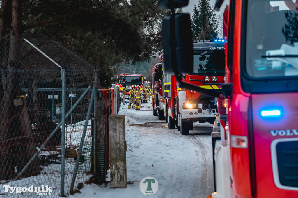 Pożar w gminie Cekcyn! Strażacy ruszyli do akcji w sobotę rano