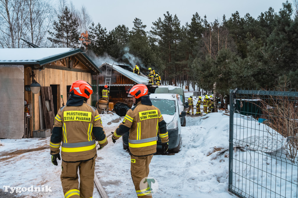 Pożar w gminie Cekcyn! Strażacy ruszyli do akcji w sobotę rano