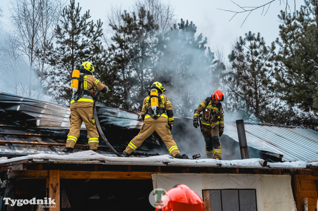 Pożar w gminie Cekcyn! Strażacy ruszyli do akcji w sobotę rano