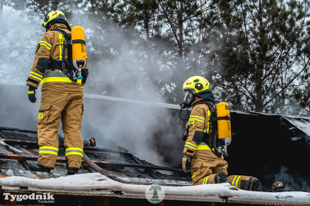 Pożar w gminie Cekcyn! Strażacy ruszyli do akcji w sobotę rano