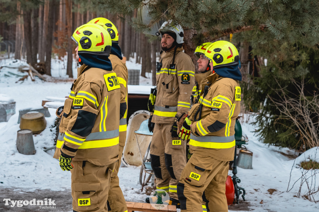 Pożar w gminie Cekcyn! Strażacy ruszyli do akcji w sobotę rano