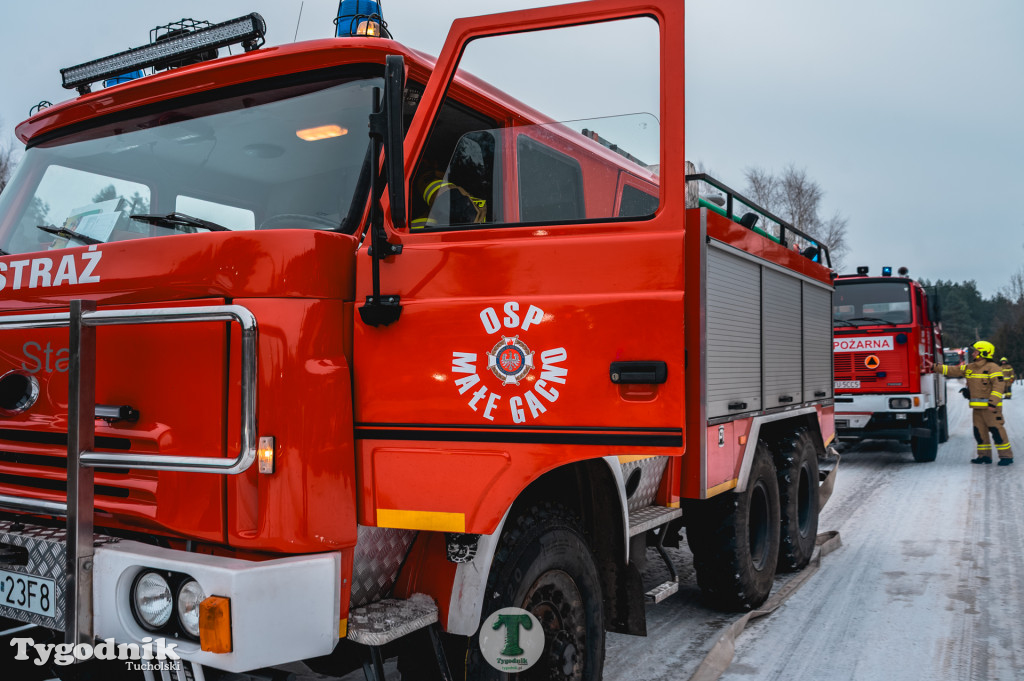 Pożar w gminie Cekcyn! Strażacy ruszyli do akcji w sobotę rano