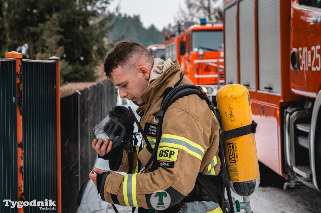 Pożar w gminie Cekcyn! Strażacy ruszyli do akcji w sobotę rano