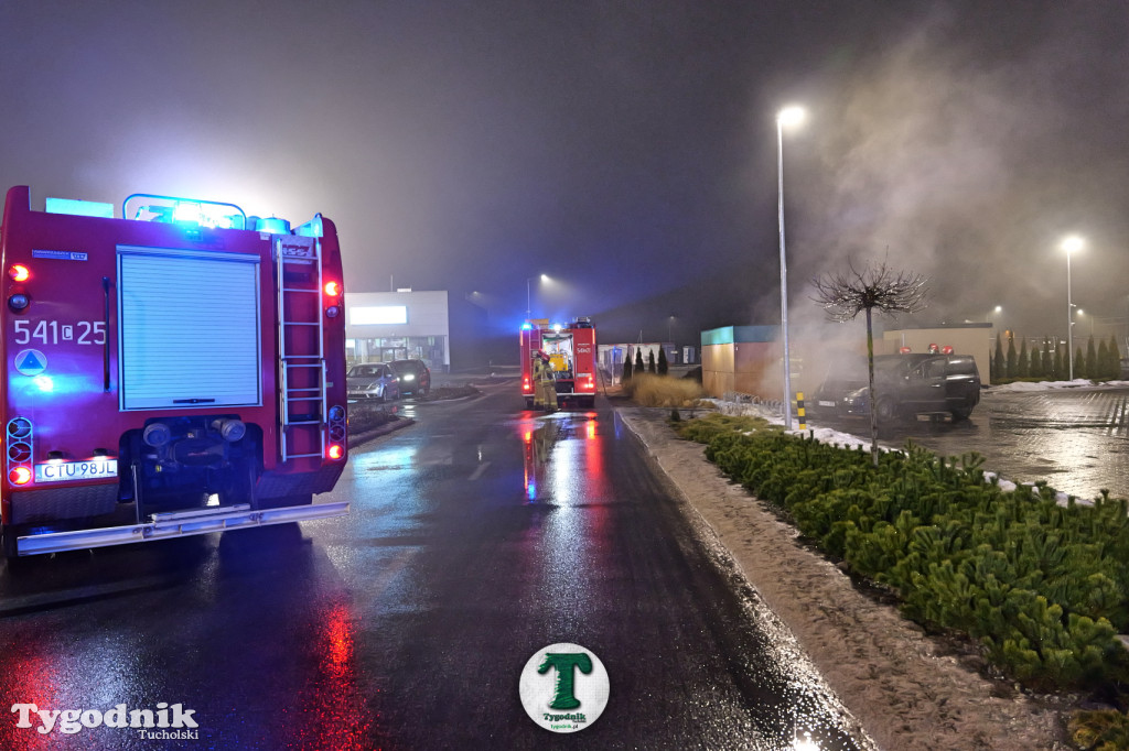 Pożar samochodu na parkingu McDonald\'s