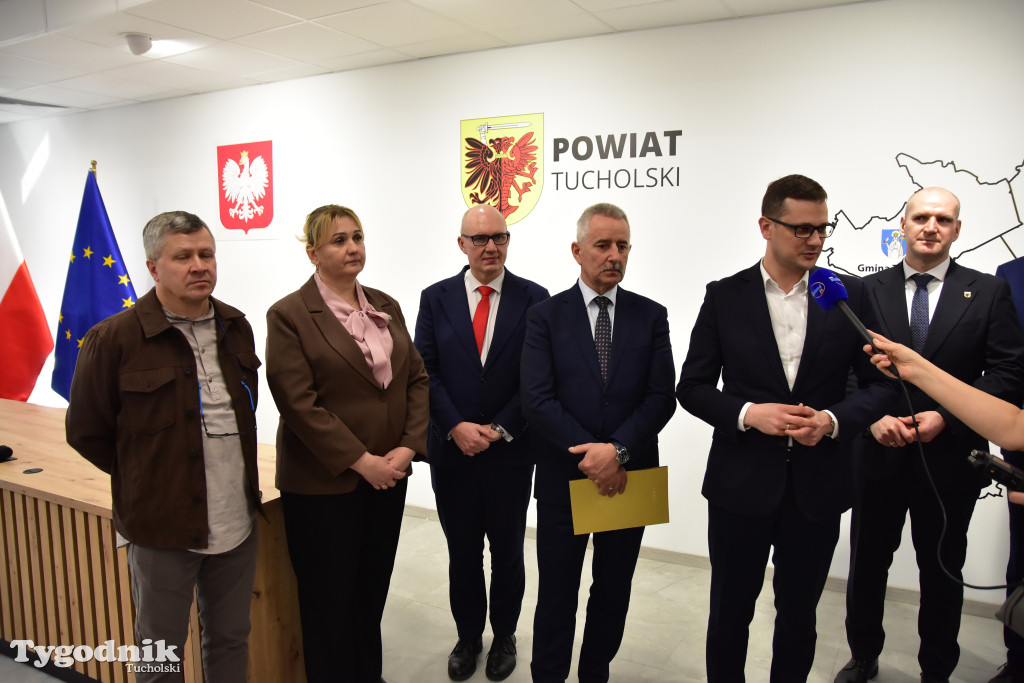 Wizyta wojewody Michała Sztybla w powiecie tucholskim. Rozmawiali o ochronie ludności i obronie cywilnej