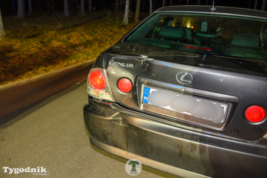 Wypadek z udziałem motocyklisty i osobówki koło Cekcynka