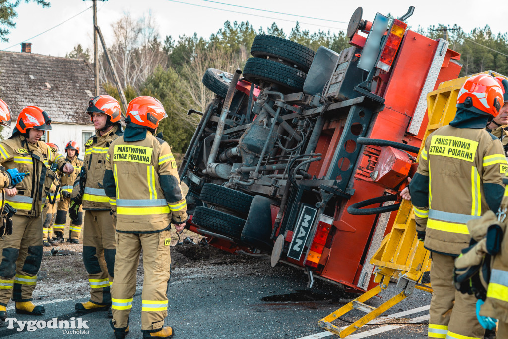 Aktualizacja! Poważny wypadek na drodze Tuchola – Tleń, czyli 