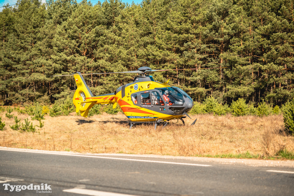 Aktualizacja! Poważny wypadek na drodze Tuchola – Tleń, czyli 