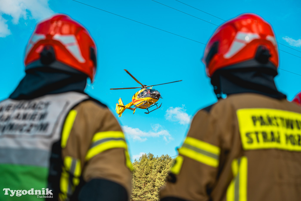 Aktualizacja! Poważny wypadek na drodze Tuchola – Tleń, czyli 