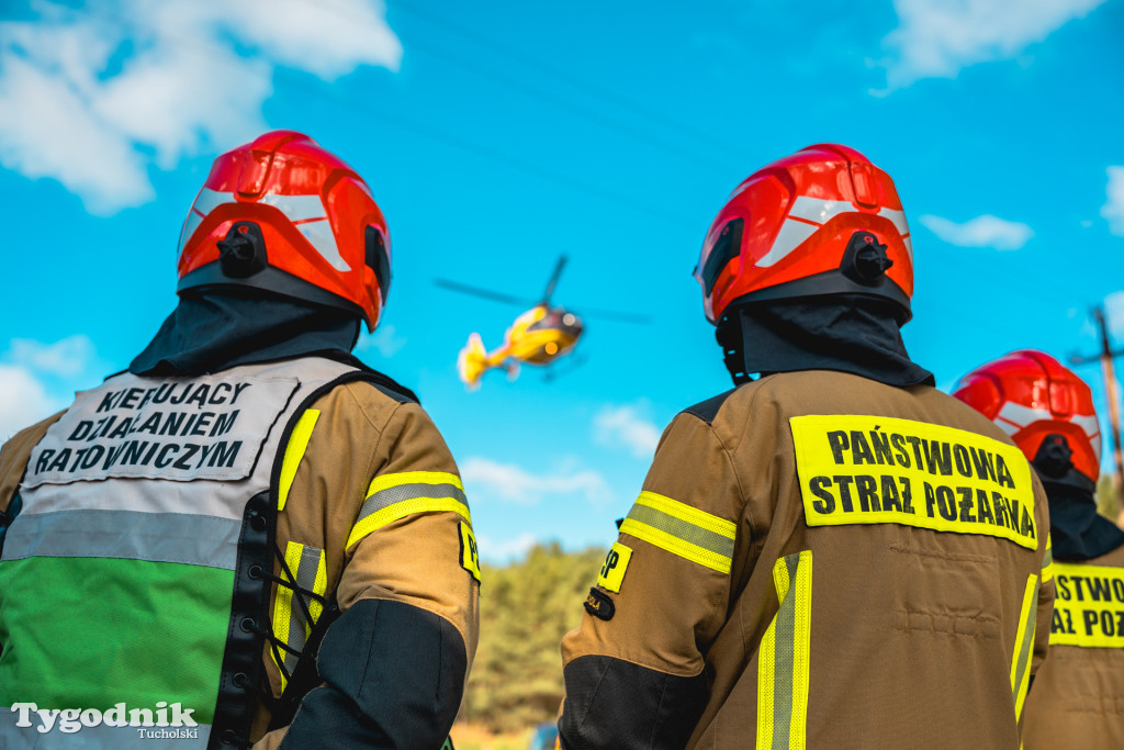 Aktualizacja! Poważny wypadek na drodze Tuchola – Tleń, czyli 