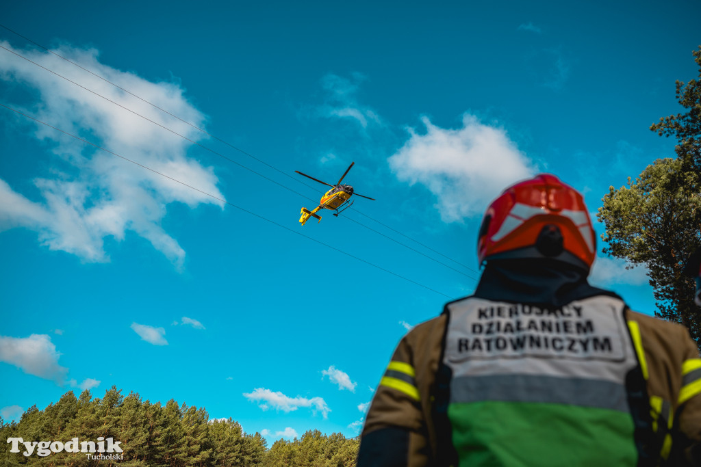 Aktualizacja! Poważny wypadek na drodze Tuchola – Tleń, czyli 