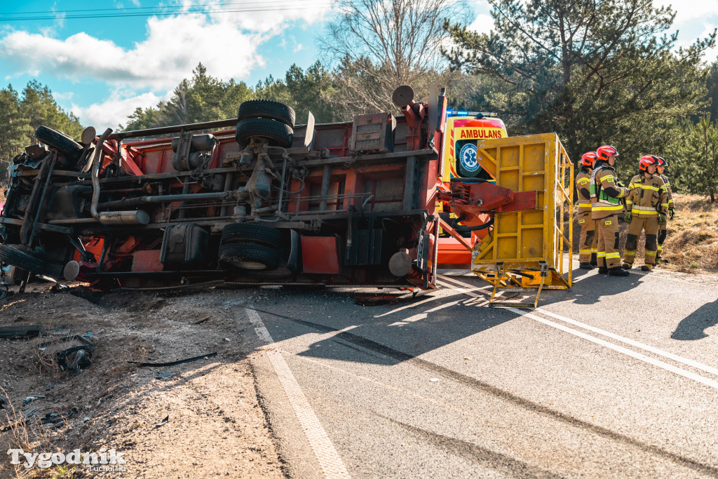Aktualizacja! Poważny wypadek na drodze Tuchola – Tleń, czyli 