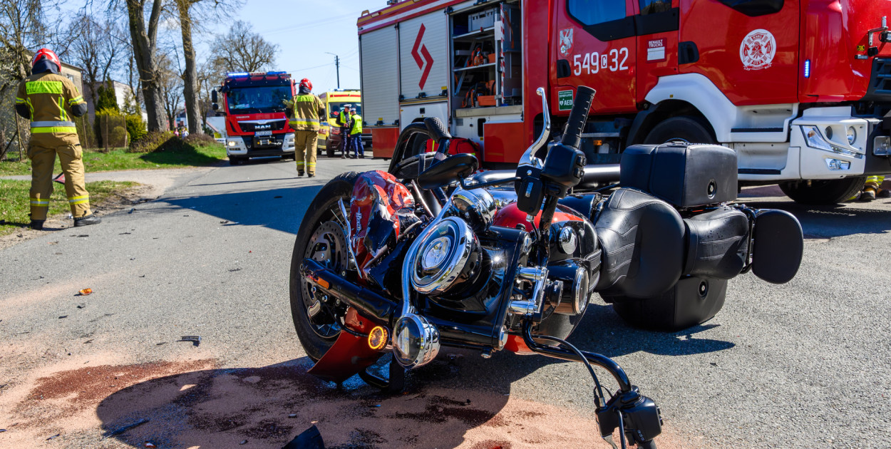 Wypadek w Kęsowie przy ośrodku zdrowia (19 kwietnia)