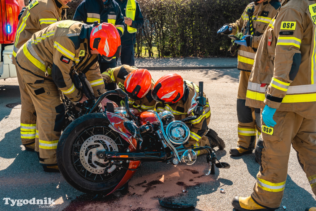 Wypadek w Kęsowie przy ośrodku zdrowia (19 kwietnia)
