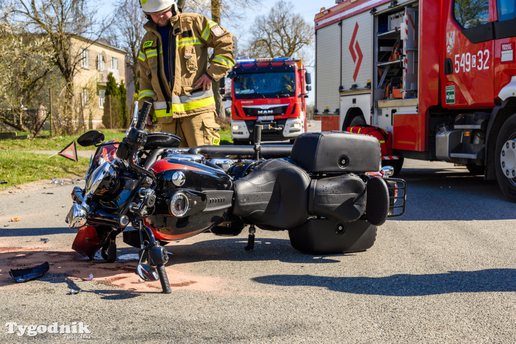 Wypadek w Kęsowie przy ośrodku zdrowia (19 kwietnia)