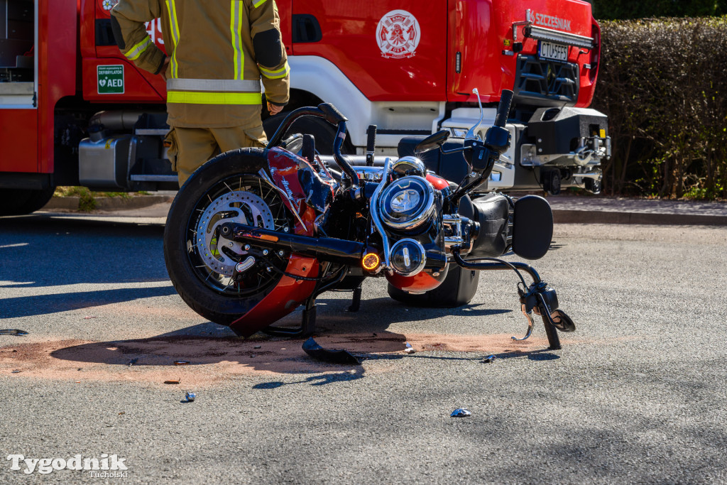 Wypadek w Kęsowie przy ośrodku zdrowia (19 kwietnia)