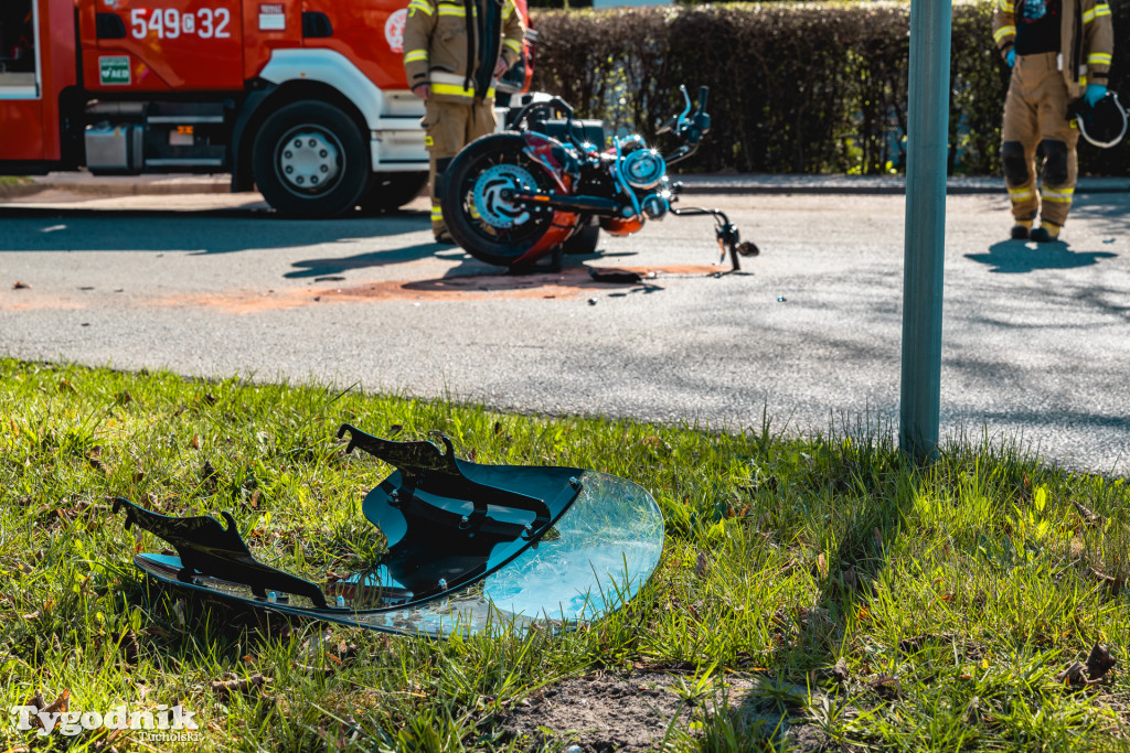 Wypadek w Kęsowie przy ośrodku zdrowia (19 kwietnia)