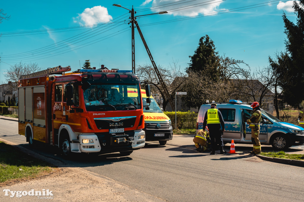 Wypadek w Kęsowie przy ośrodku zdrowia (19 kwietnia)