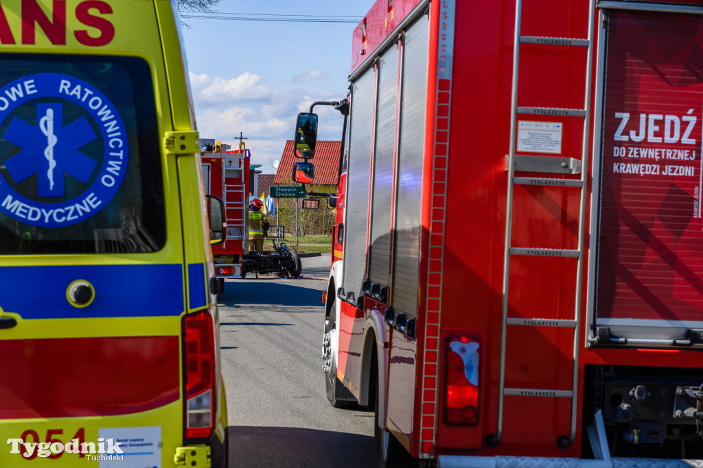 Wypadek w Kęsowie przy ośrodku zdrowia (19 kwietnia)