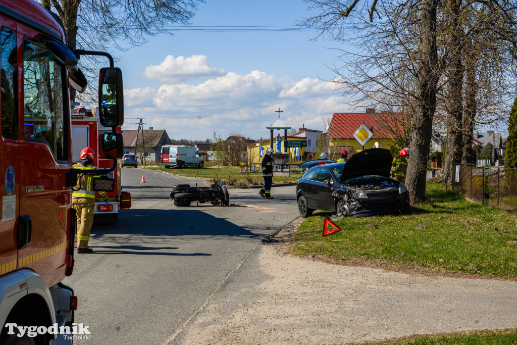 Wypadek w Kęsowie przy ośrodku zdrowia (19 kwietnia)