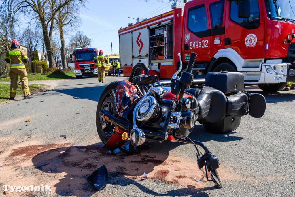 Wypadek w Kęsowie przy ośrodku zdrowia (19 kwietnia)