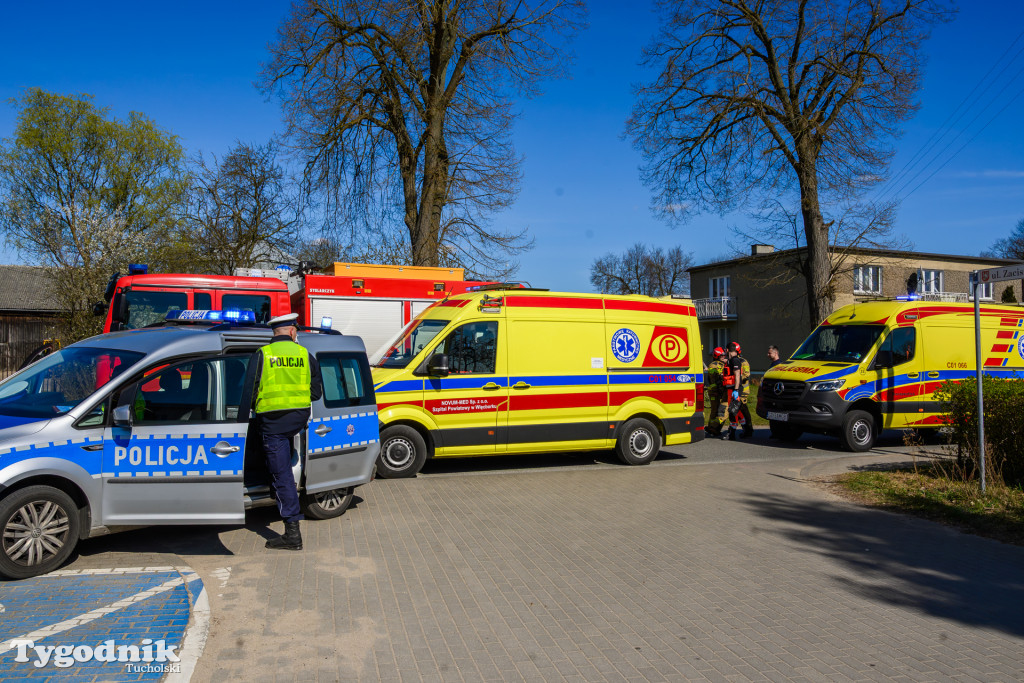Wypadek w Kęsowie przy ośrodku zdrowia (19 kwietnia)