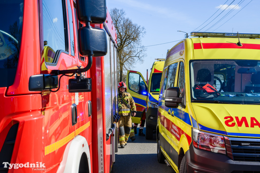 Wypadek w Kęsowie przy ośrodku zdrowia (19 kwietnia)