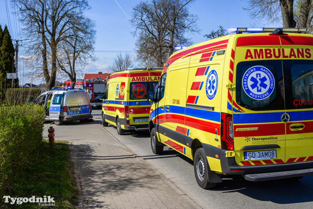 Wypadek w Kęsowie przy ośrodku zdrowia (19 kwietnia)