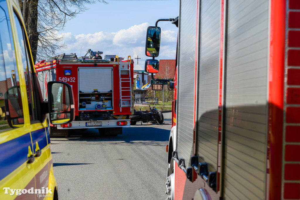 Wypadek w Kęsowie przy ośrodku zdrowia (19 kwietnia)