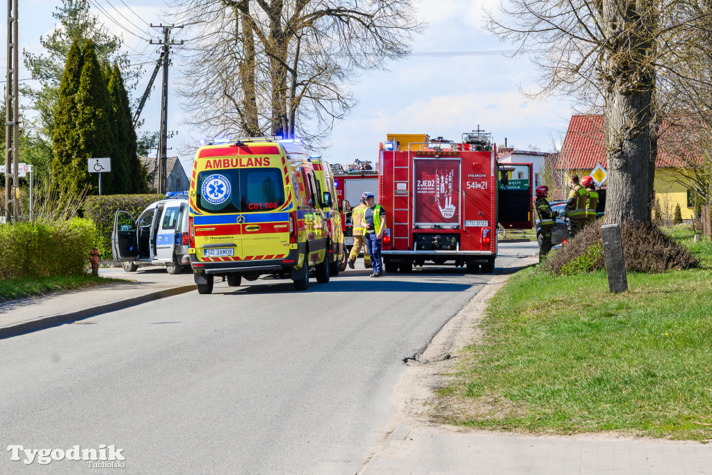 Wypadek w Kęsowie przy ośrodku zdrowia (19 kwietnia)