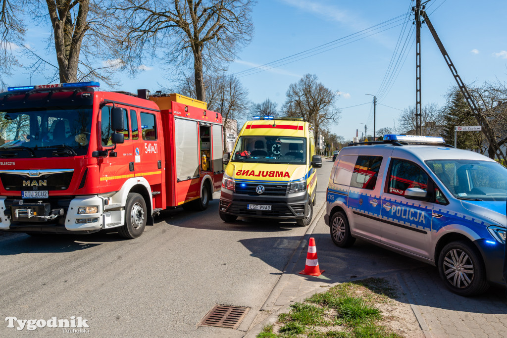Wypadek w Kęsowie przy ośrodku zdrowia (19 kwietnia)