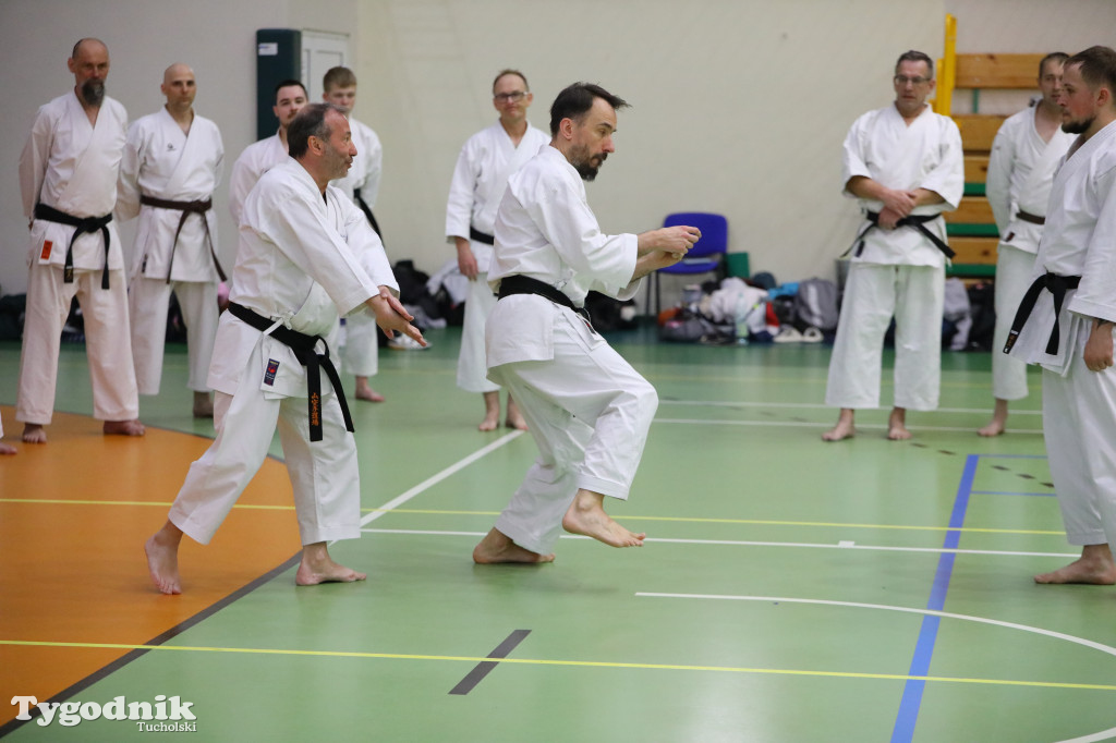 Seminarium tucholskich karateków w towarzystwie gościa z Włoch