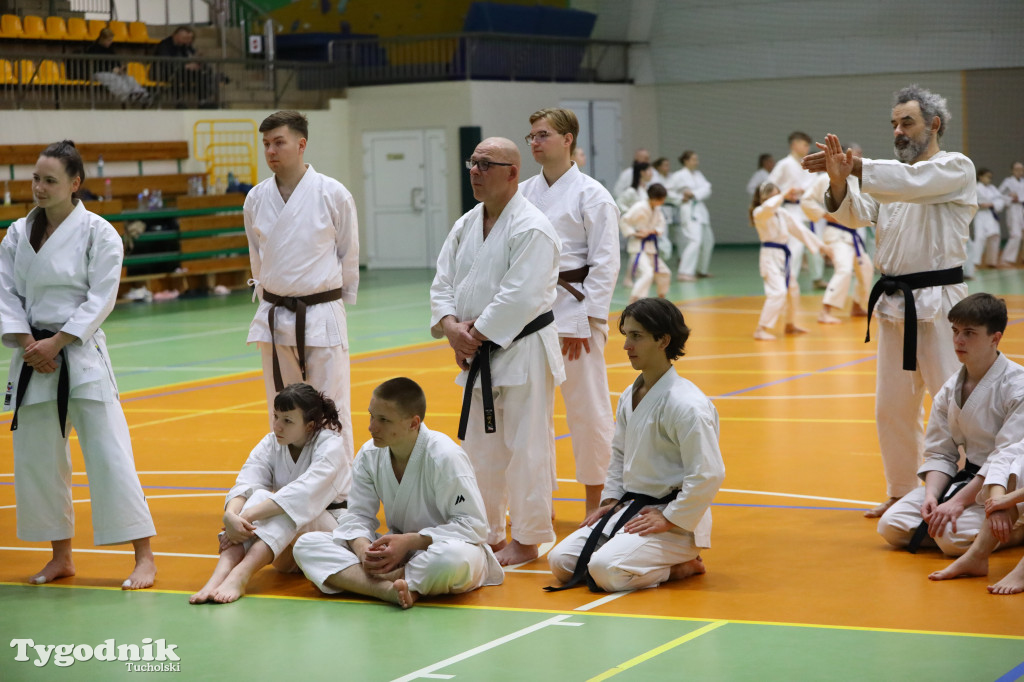 Seminarium tucholskich karateków w towarzystwie gościa z Włoch