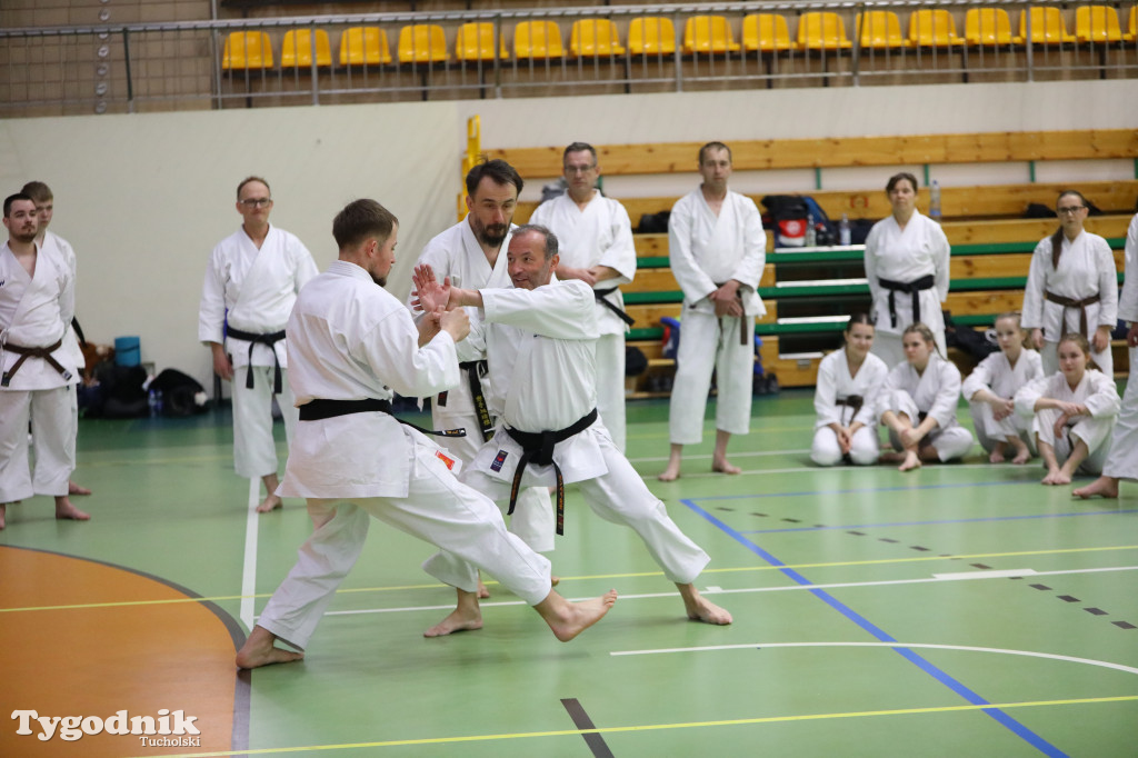Seminarium tucholskich karateków w towarzystwie gościa z Włoch