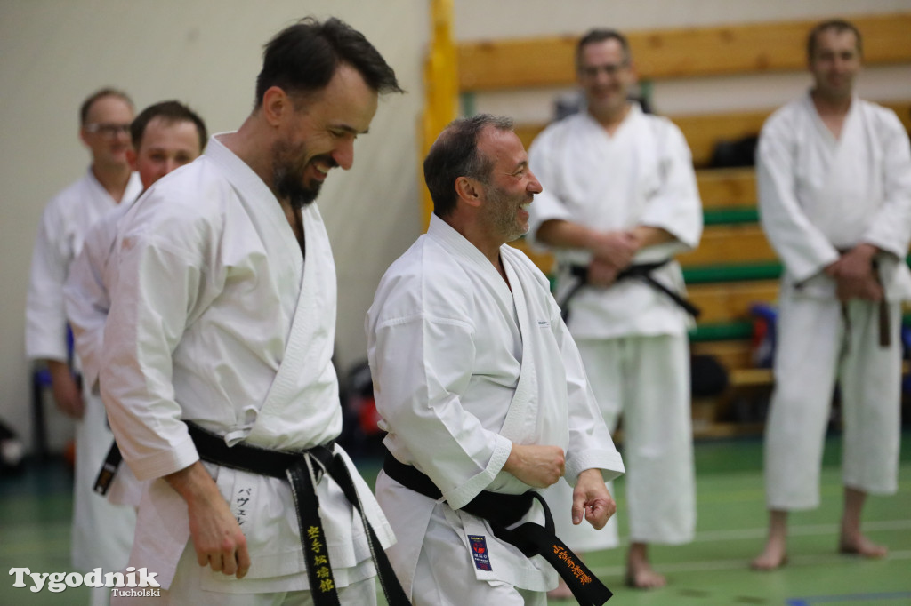 Seminarium tucholskich karateków w towarzystwie gościa z Włoch
