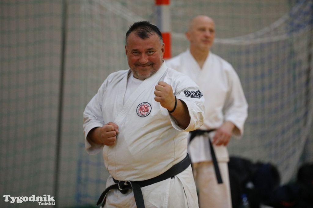 Seminarium tucholskich karateków w towarzystwie gościa z Włoch