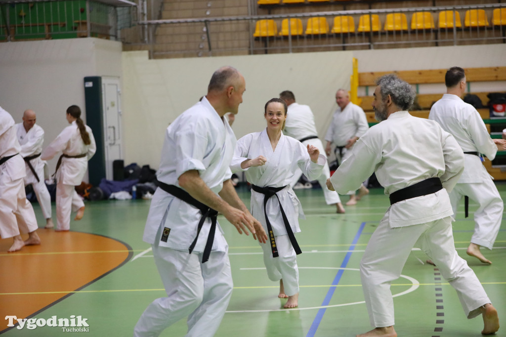 Seminarium tucholskich karateków w towarzystwie gościa z Włoch