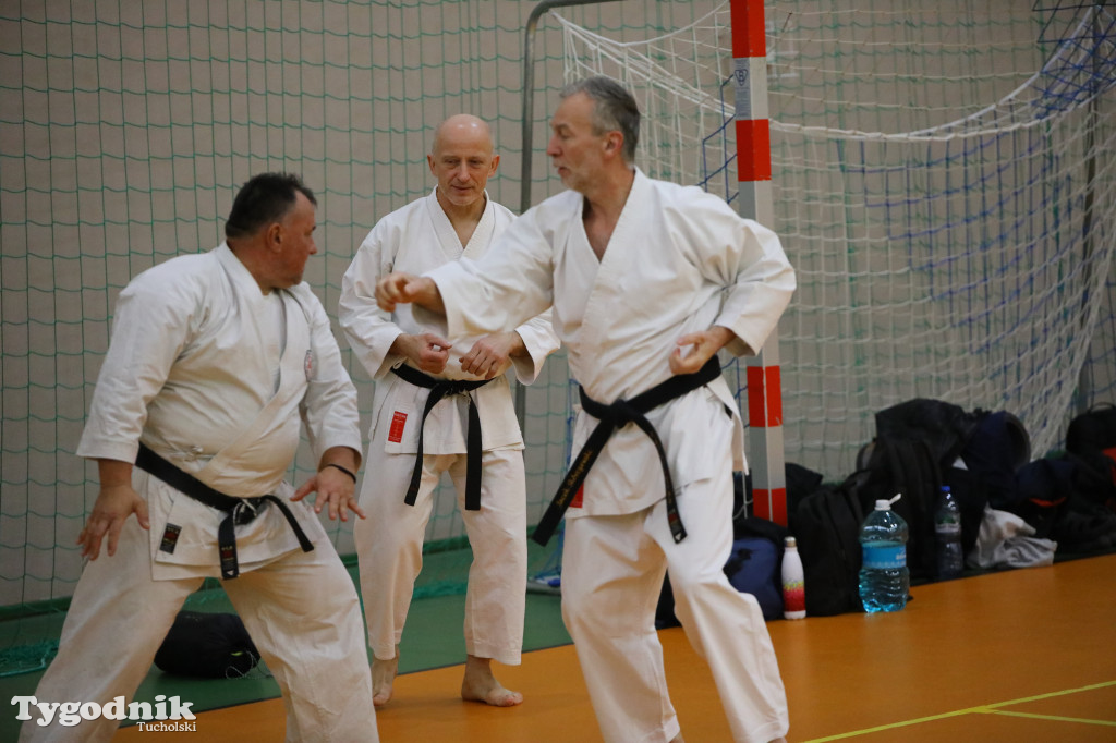 Seminarium tucholskich karateków w towarzystwie gościa z Włoch
