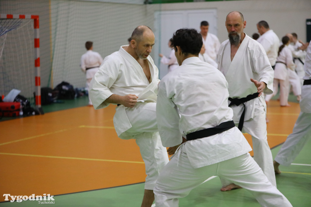 Seminarium tucholskich karateków w towarzystwie gościa z Włoch