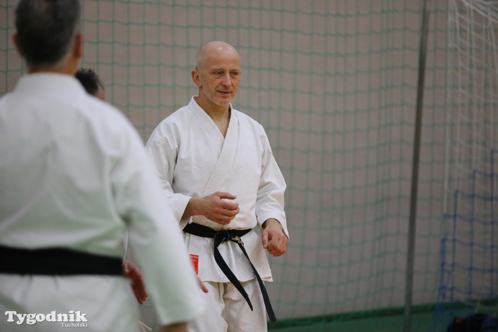 Seminarium tucholskich karateków w towarzystwie gościa z Włoch