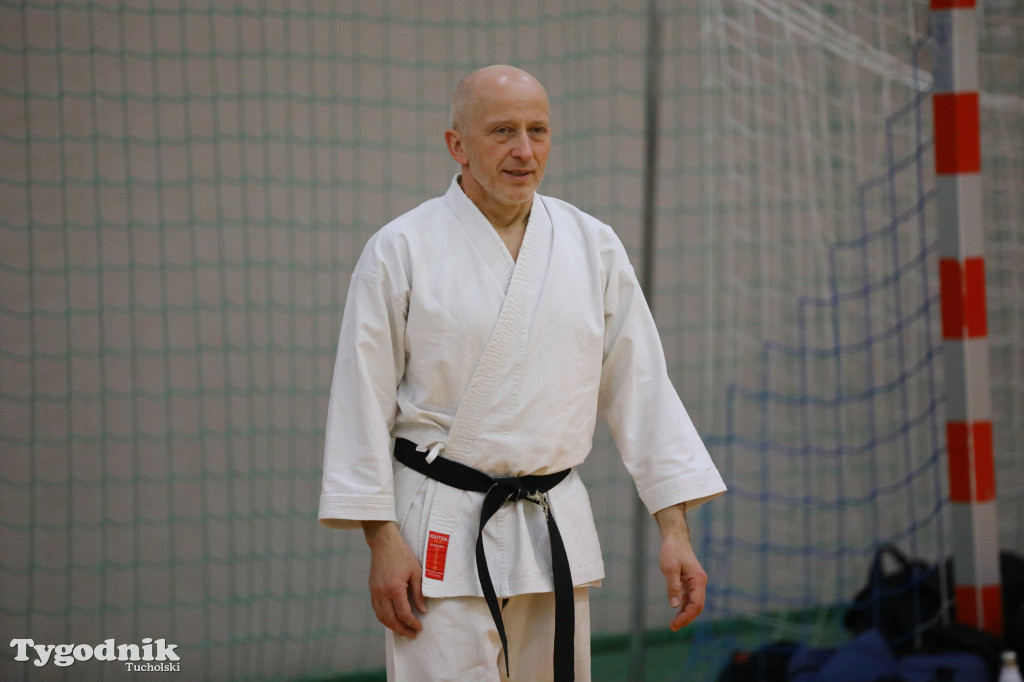 Seminarium tucholskich karateków w towarzystwie gościa z Włoch