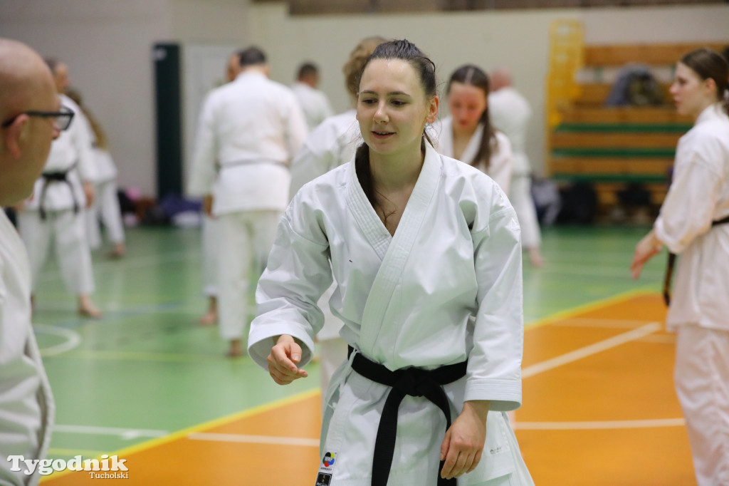 Seminarium tucholskich karateków w towarzystwie gościa z Włoch