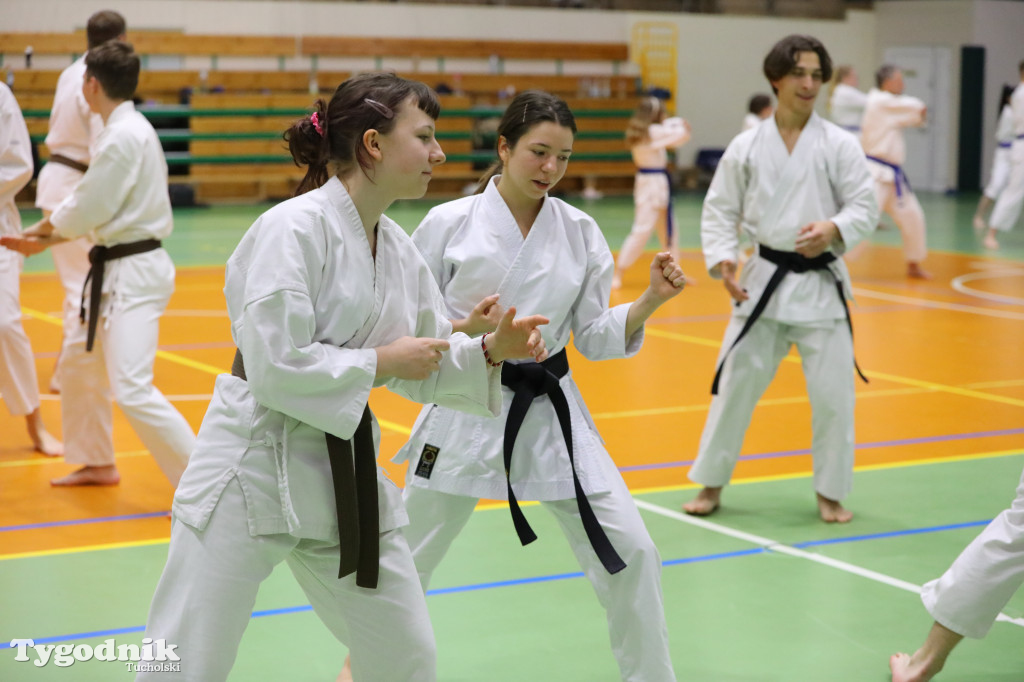 Seminarium tucholskich karateków w towarzystwie gościa z Włoch